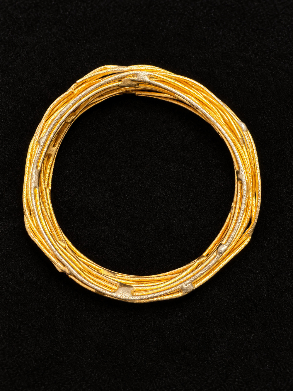 ⚜️ Multi-Strand Bangle | Twisted Wire Gold & Silver-Tone | Stack 💗